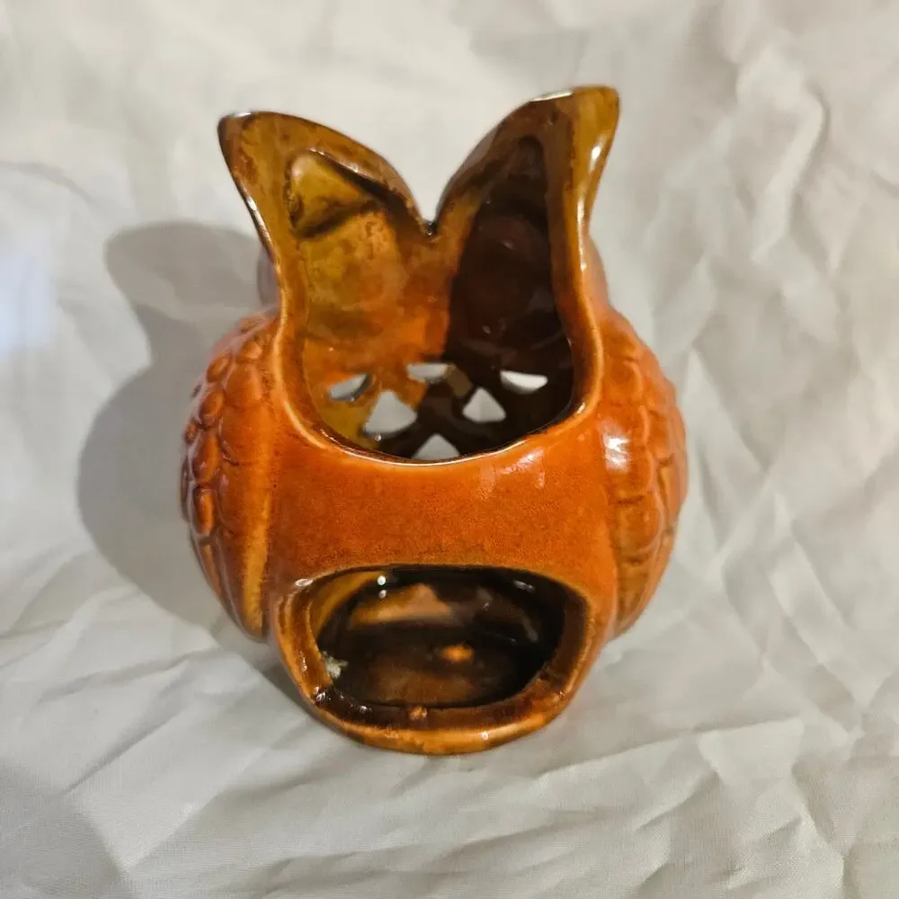 Vintage Ceramic Owl Votive Candle Holder 4.5 Tall